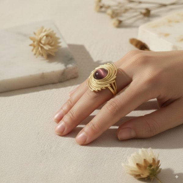Bague soleil Marron – Image 2